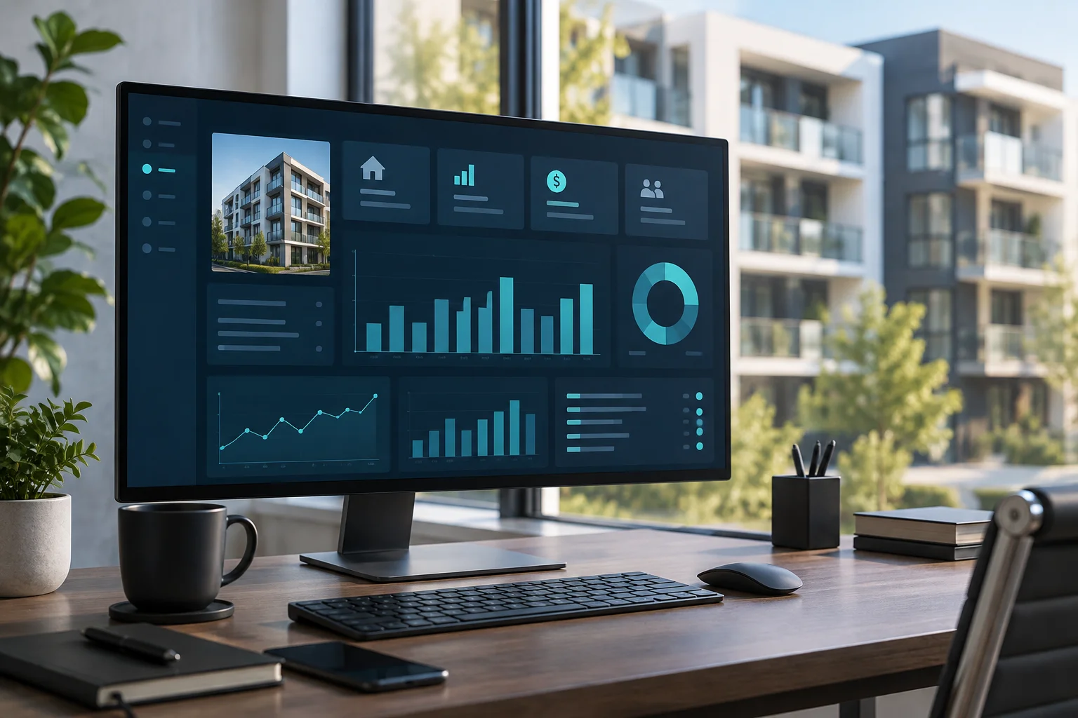 Financial dashboard displaying property performance data used to prepare AppFolio owner statements that owners actually read