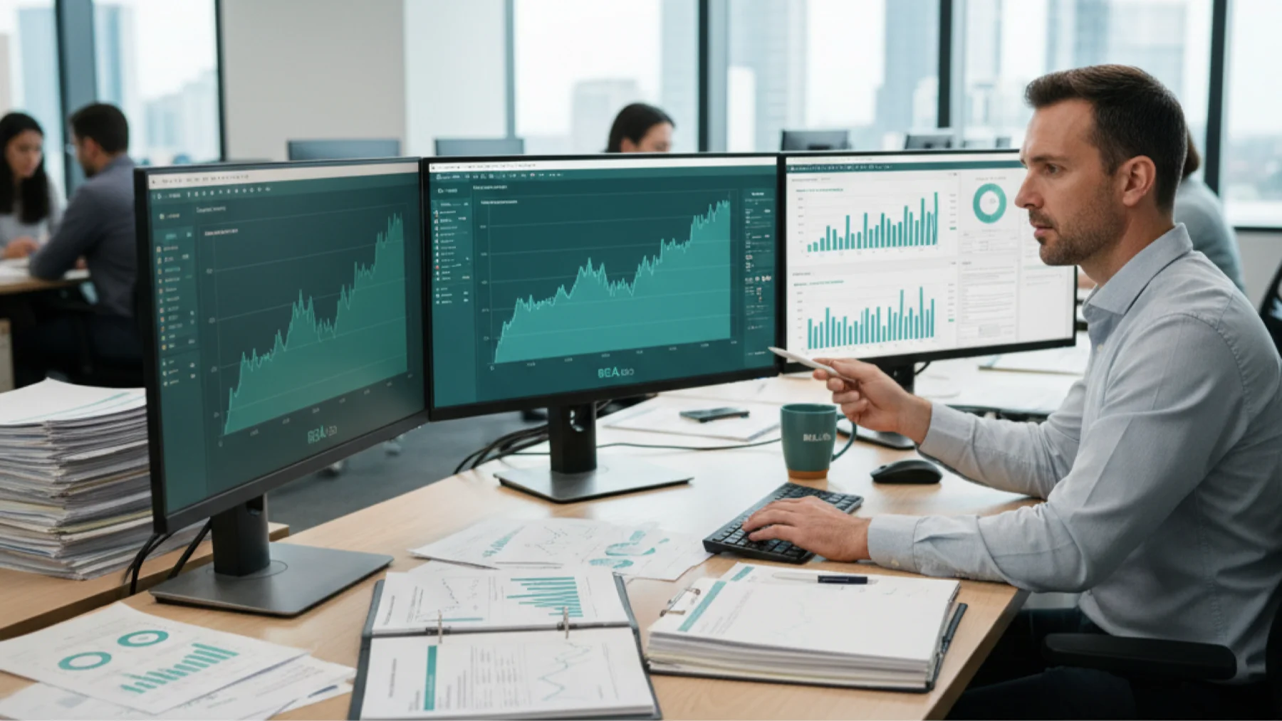 Real estate accountant integrating multiple cash flow forecasting models into unified property portfolio projection