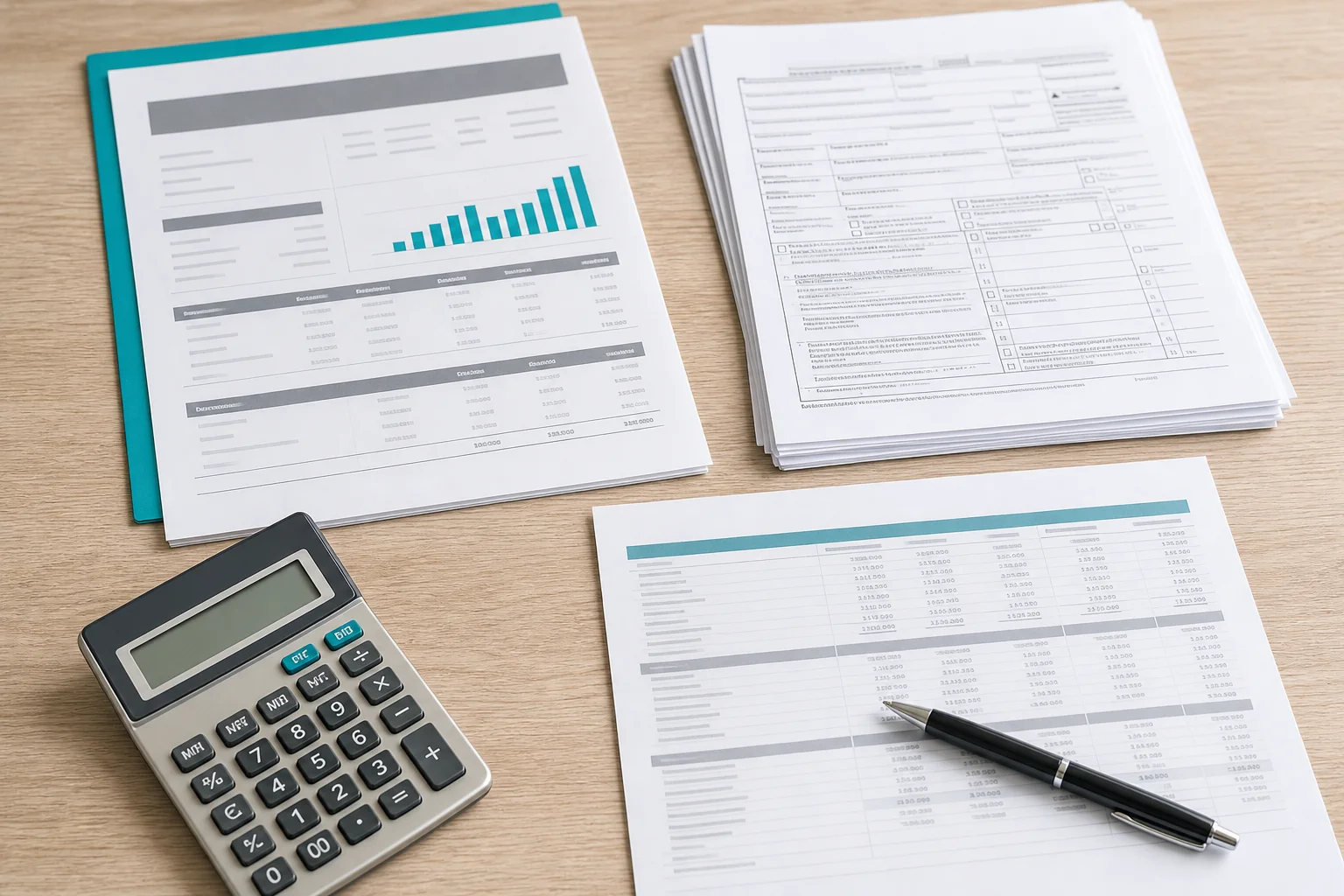 Charlotte property management owner statements, disbursement records, and 1099 forms laid out for year-end reporting