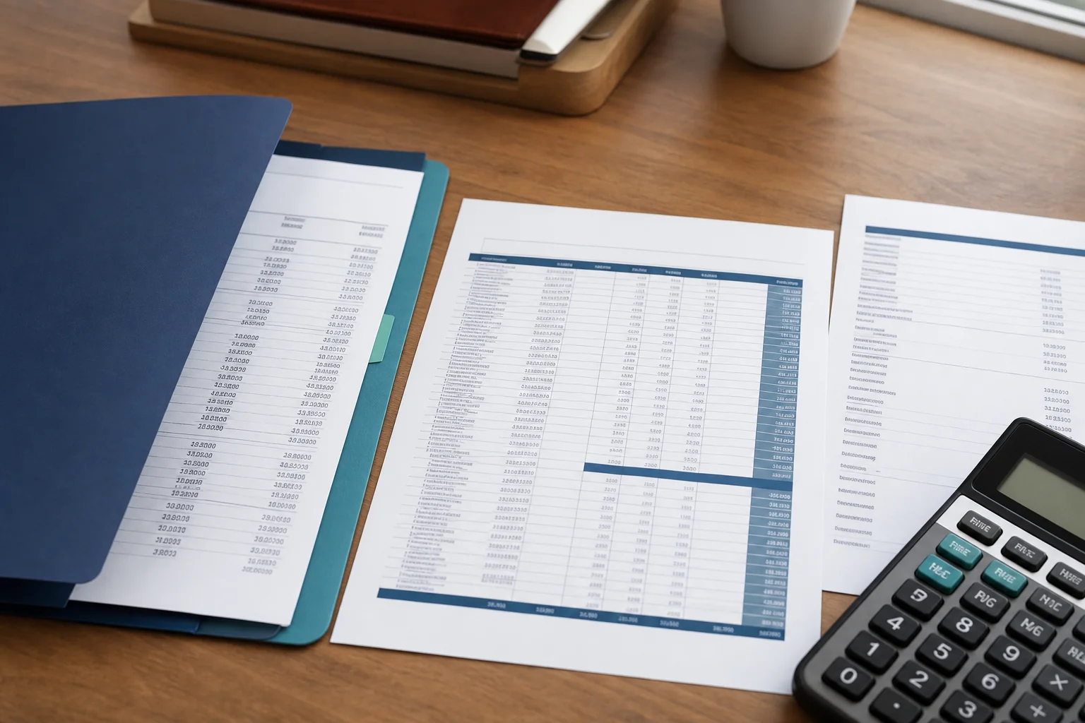 Accountant reviewing a three-way trust account reconciliation report for a San Francisco property management company