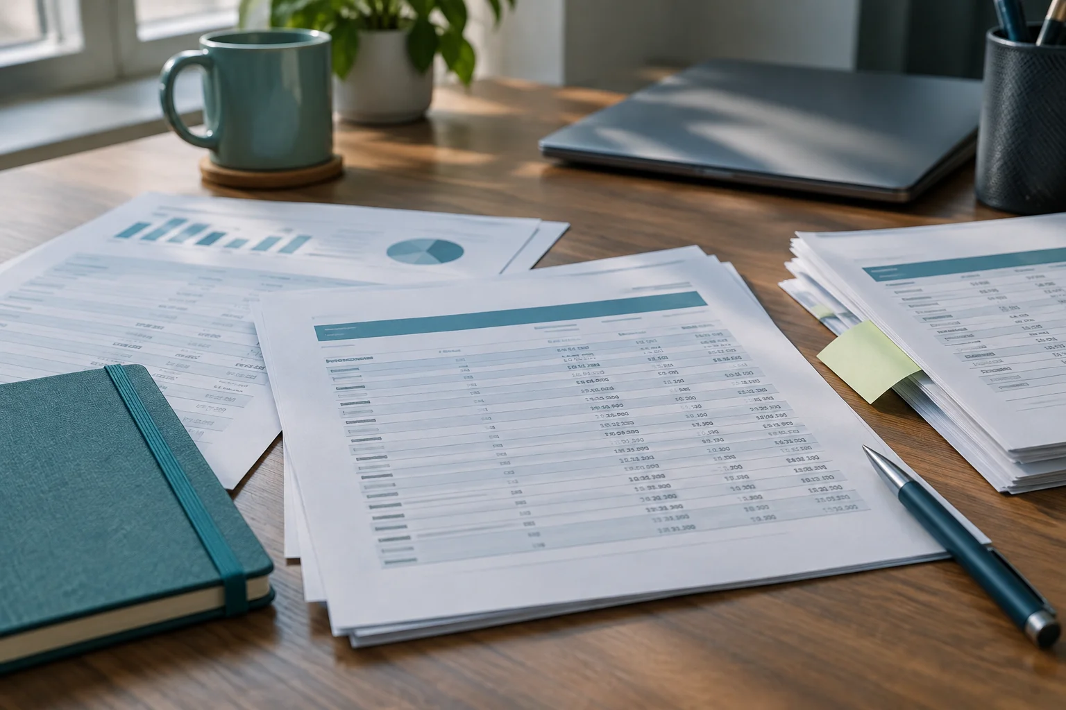 Stack of reconciliation ledgers representing what to do when your property management bookkeeper quits unexpectedly
