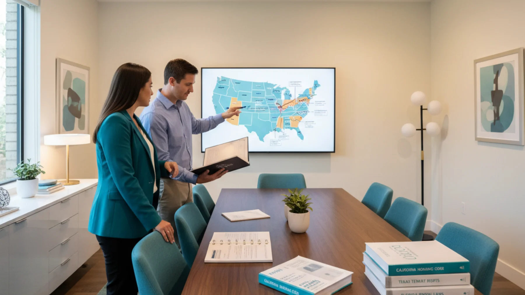 State-by-state overview of security deposit rules and limits displayed on US map for property managers