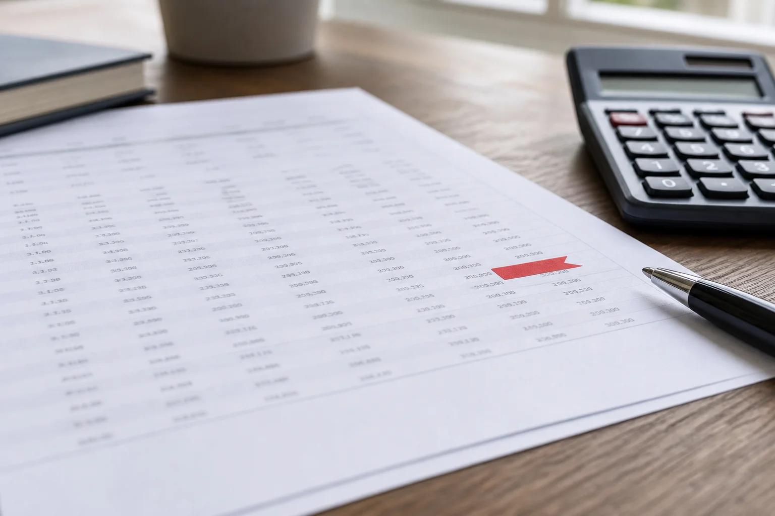 Close-up of a past-due account aging report representing delinquency tracking in self storage accounting