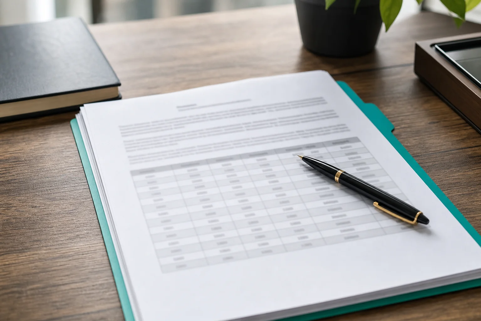 Close-up of a commercial lease document showing a rent schedule used to calculate straight line rent